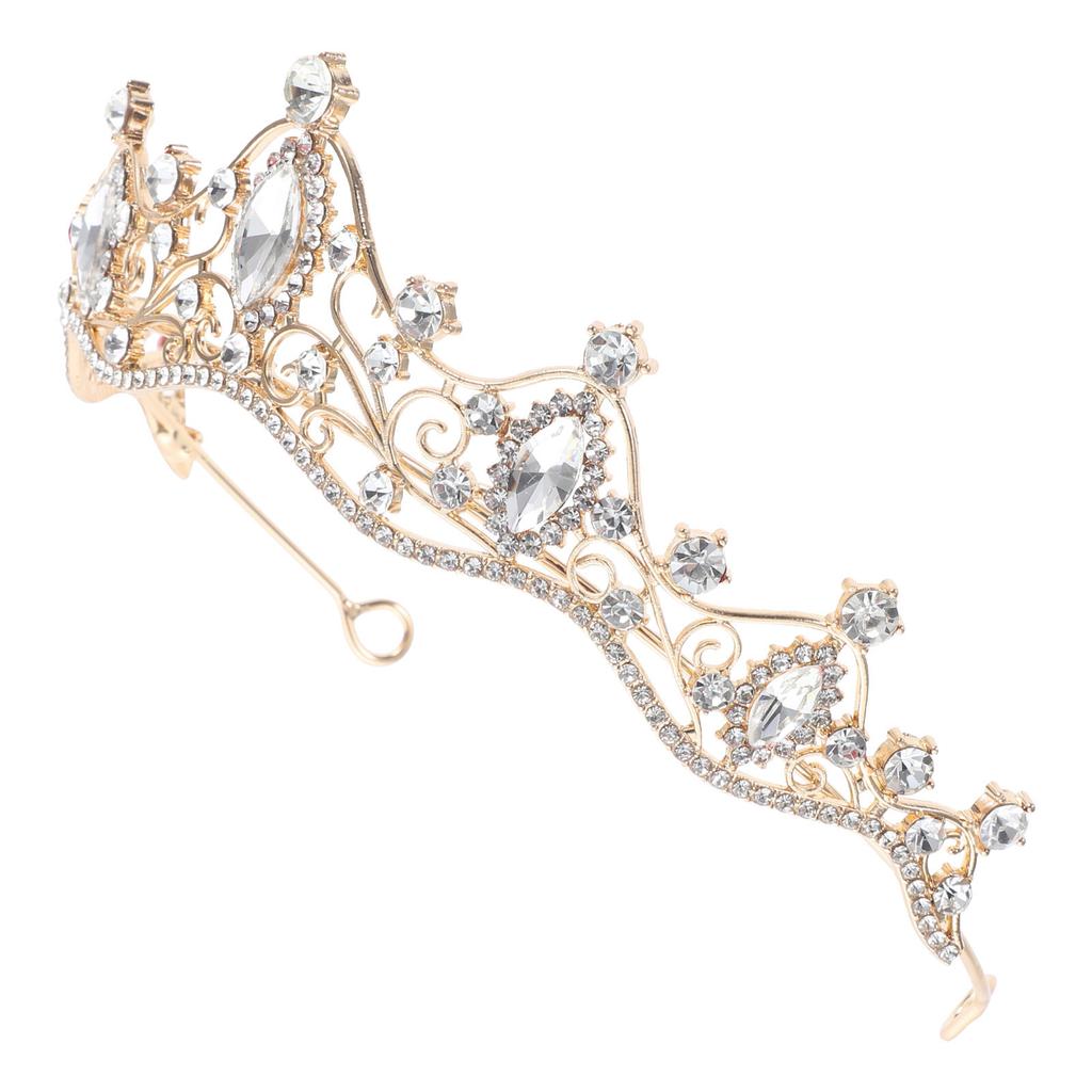 Elegant Baroque Rhinestone Tiara Crown Bridal Headwear Wedding Headdress for Women Premium Alloy Lightweight Hair Decor Party
