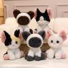 Soft And Cute Stuffed Cat Plush Soft Short Fur Desk Decoration For Home Office