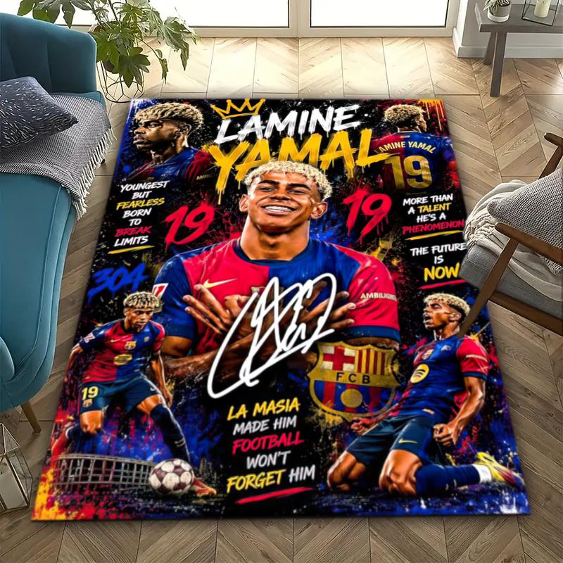 FC Barcelona's Lamine Yamal Young Player of the Year Carpet Is Suitable for Living Room and Bedroom Doormats Office Balcony Decorative Carpet 5