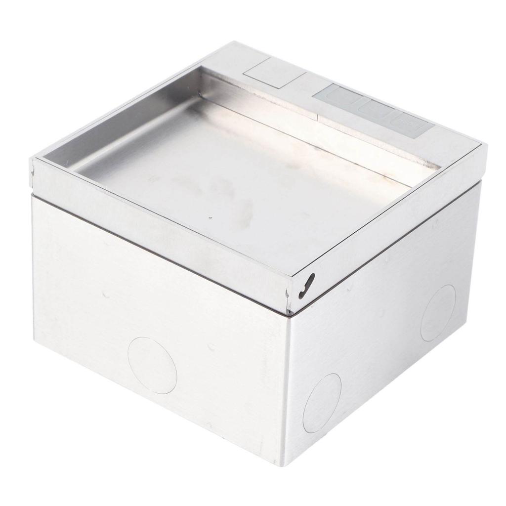 Recessed Floor Outlet Box, 4KW 16A Water Proof Stainless Steel Recessed Flat Socket Kit with 2 X 3 Prong Receptacle, Tamperresistant Electric
