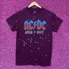 AcDc Rock Or Bust Splatter Dye Music Tshirt