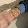 Stainless Steel Zirconia Bracelet - Elegant and Luxurious Women's High-end Jewelry, Titanium Steel Hand Accessory