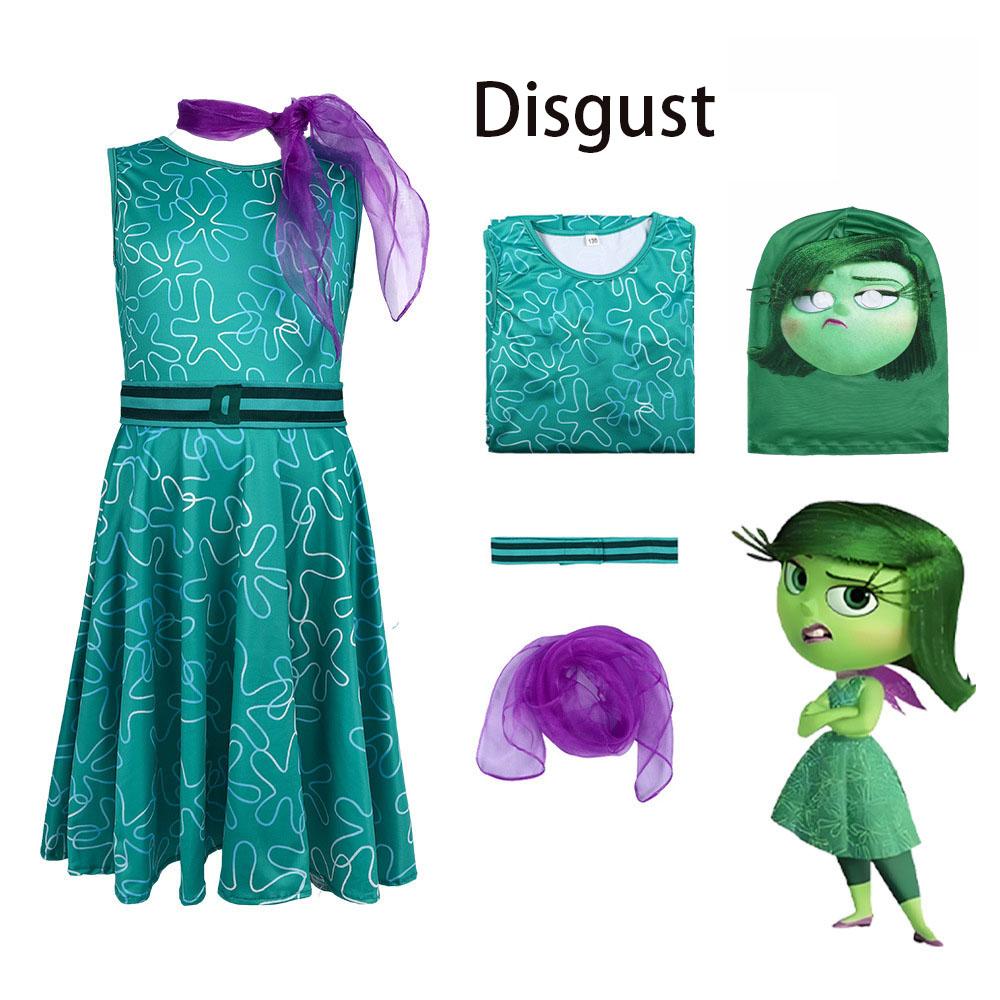 

Мультфільм Аніме Inside Out 2 Радість Косплей Костюм Набір одягу для хлопчиків та дівчаток з маскою Хелловін День народження Косплей Комбінезон Набір 120