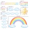 DECOWALL Clouds and Stars Wall Stickers Decorative Wall Art for DIY Wall Transfer Stickers Wall Art Stickers for Bathroom Bedroom Vinyl Teen Kids
