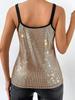 Women's Sequin Chain Spaghetti Strap Tank Top for Summer 2026