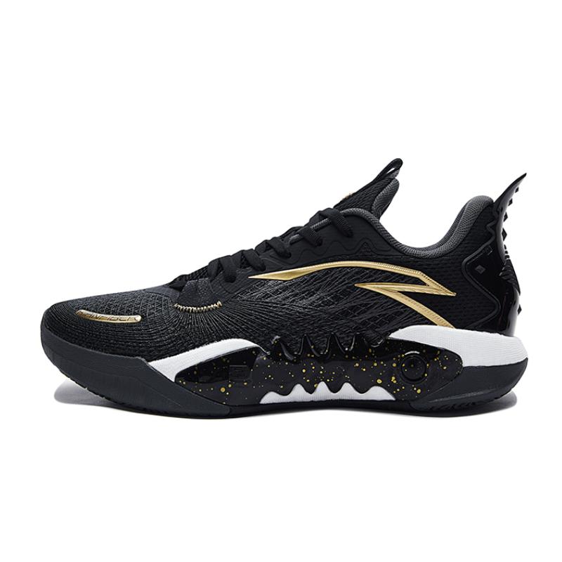 Anta Shock Wave 5 V2 Black Gold Men Sneakers Grey 112431106S-1 39