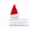 Mini Plush Christmas Hat for Wine Bottle and Cutlery Decor, 4x6cm Toy Accessories.