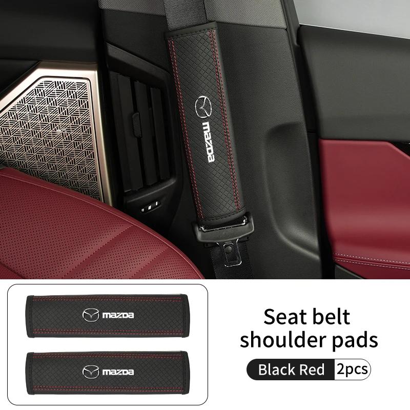 2025 Hot 2pcs Car Seat Belt Shoulder Cover Interior Safety Belt Protector For Mazda CX5 6 CX7 323 Axela Atenza Demio CX30 CX3 CX