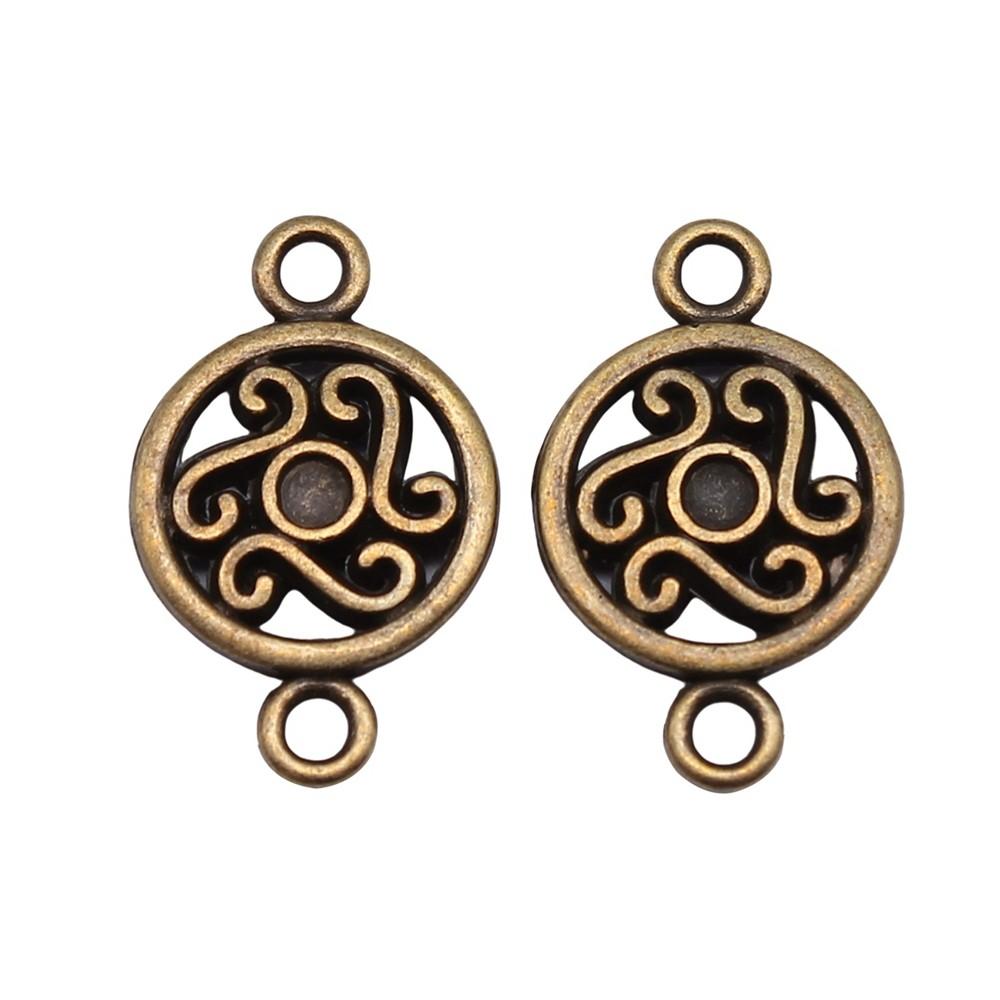 Filigree Diamond Shaped Connectors Ornate Multi Loop Links For Jewelry