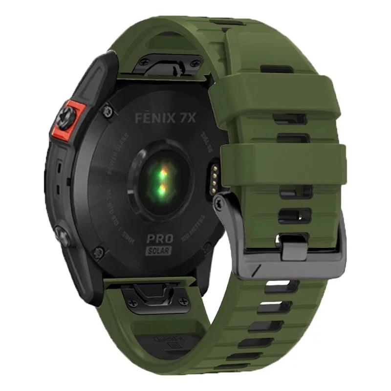 26mm 22mm Für Garmin Fenix 7X 7 Pro 6 6X Pro 5X 5 Plus Saphir Solar Uhrenarmband Armband Schnellverschluss Silikonband Armband