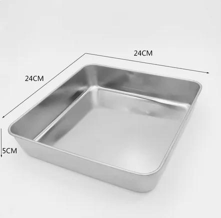 Baking tray With Wire Rack 304 Stainless Steel cake Baking BBQ Pan Tray plate Oven brownie Rack Cooking Roasting Grilling Tool