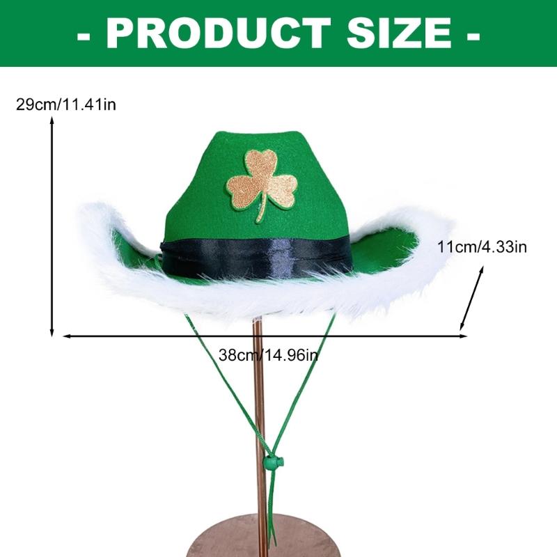 Festival Hat for . Patrick's Day Celebration Denims and Plastic Offering Portable Comfort and Individualized Style