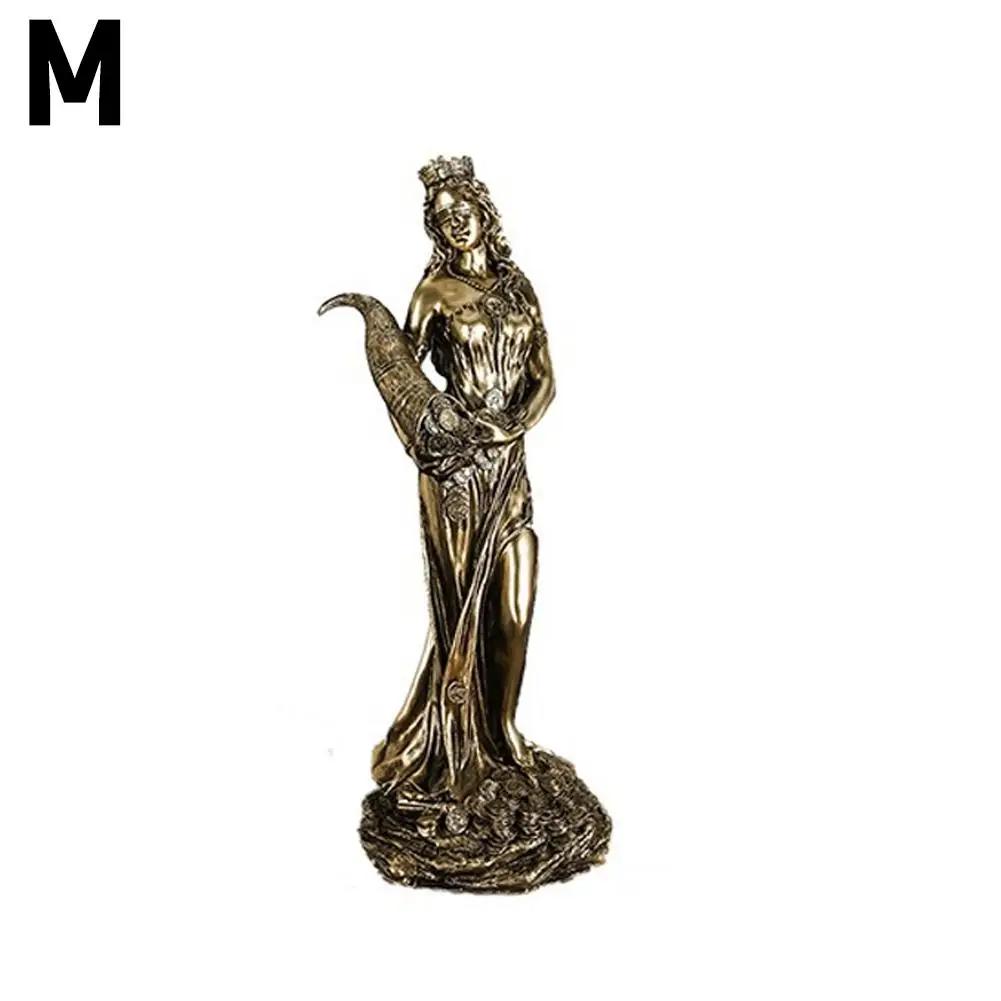 Vintage Resin Greek Goddess Of Wealth Home Decoration & Office Angel Crafts Lucky Desktop & Gifts Home Statue Cashier Decor P5D7