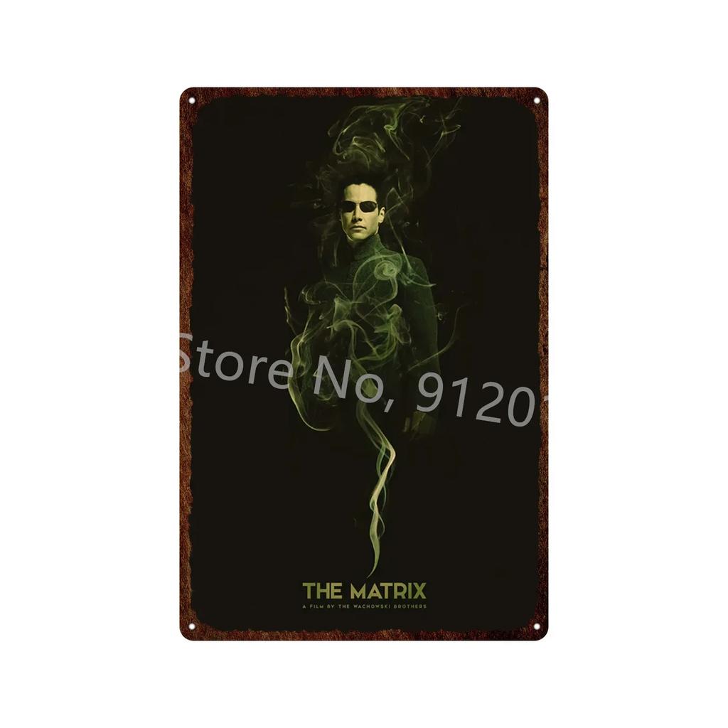 Vintage The Matrix Metal Tin Sign Poster  Classic Movie Wall Plaque for Bar Pub Club Man Cave Home Decor  Retro Iron Painting