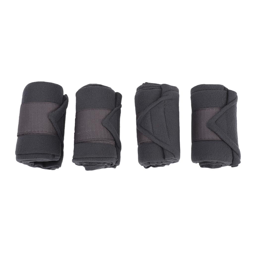 4 peças de Bandagens para Pernas de Cavalo de Polo, Bandagens Macias de Lã, Bandagens para Pernas Equestres, Suprimentos para Estábulo, Cinza
