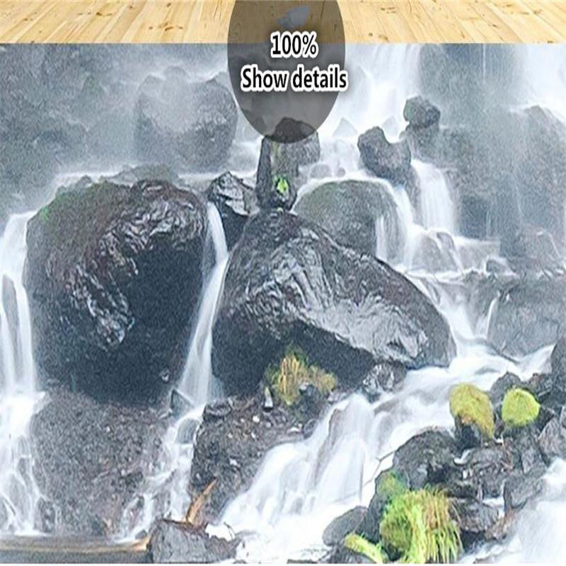 Grünes Wasserfall-Wandgemälde, natürliche Landschaft, Heimdekoration, Wohnzimmer, Sofa, Fernseher, Arbeitszimmer, Esszimmer, Hintergrundbild