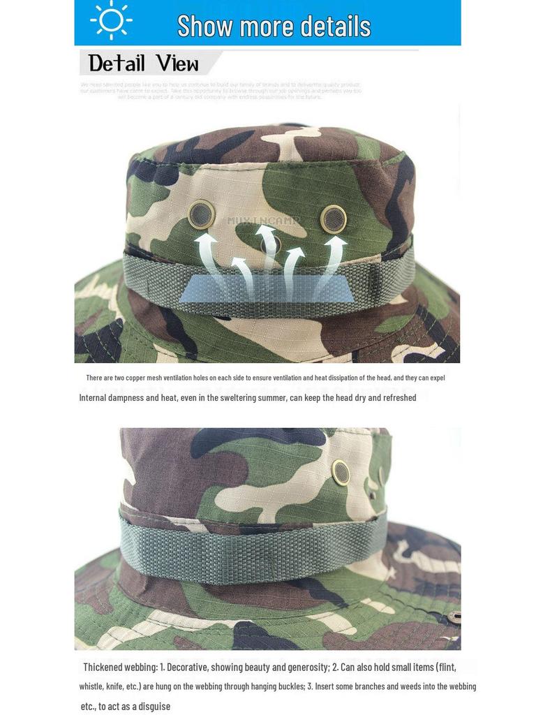Unisex Outdoor Sun Protection Bucket Hat: Camouflage, Mountaineering & Fishing Styles