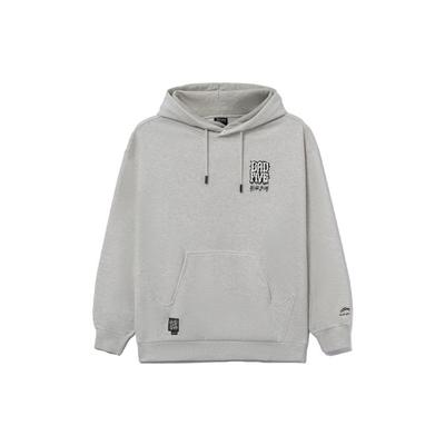 Li Ning Badfive Foam Fleece Pullover Sweatshirt Unisex Sweatshirt Gray AWDRF95-4