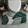 Pattern Leaf Mat Bathroom Green Mat Machine Washable Ideal For Kitchen Entryway And Shower Decor Housewarming Gift Bathroom Kitchen Accessory