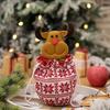 1Pc Christmas Decorations New Knitted Apple Bag Elderly Apple Bag Christmas Gift Bag Snowman Gift Bag