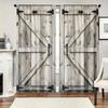 Retro Wooden Door Pattern Printed Curtains Christmas Decorations Bedroom Living Room Home Decoration Curtain For Area Made Of Polyester