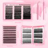 Temudiy Eyelash Extension 80D Cluster D-Type Curl Mixed False Eyelash Tool Set