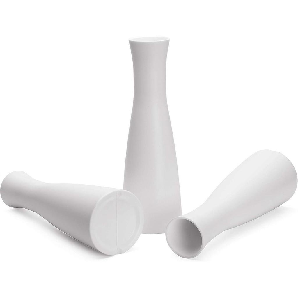 Tall Tapered Plastic Flower Vase, Small Bud, Decorative Flower Vase, Home Decoration, Centerpieces, Bouquet Arranging, Connected Tubes (Wide Vase)