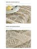 Beige Retro Crochet Square Cotton Tablecloth & Mat Set