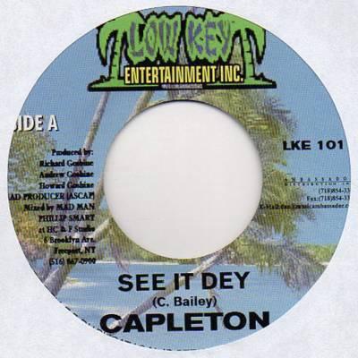 

7-дюймовая пластинка CAPLETON - See It Dey LKE101 Low Key Enterta 2001 Ямайка Регги, Ска и Даб Б/у