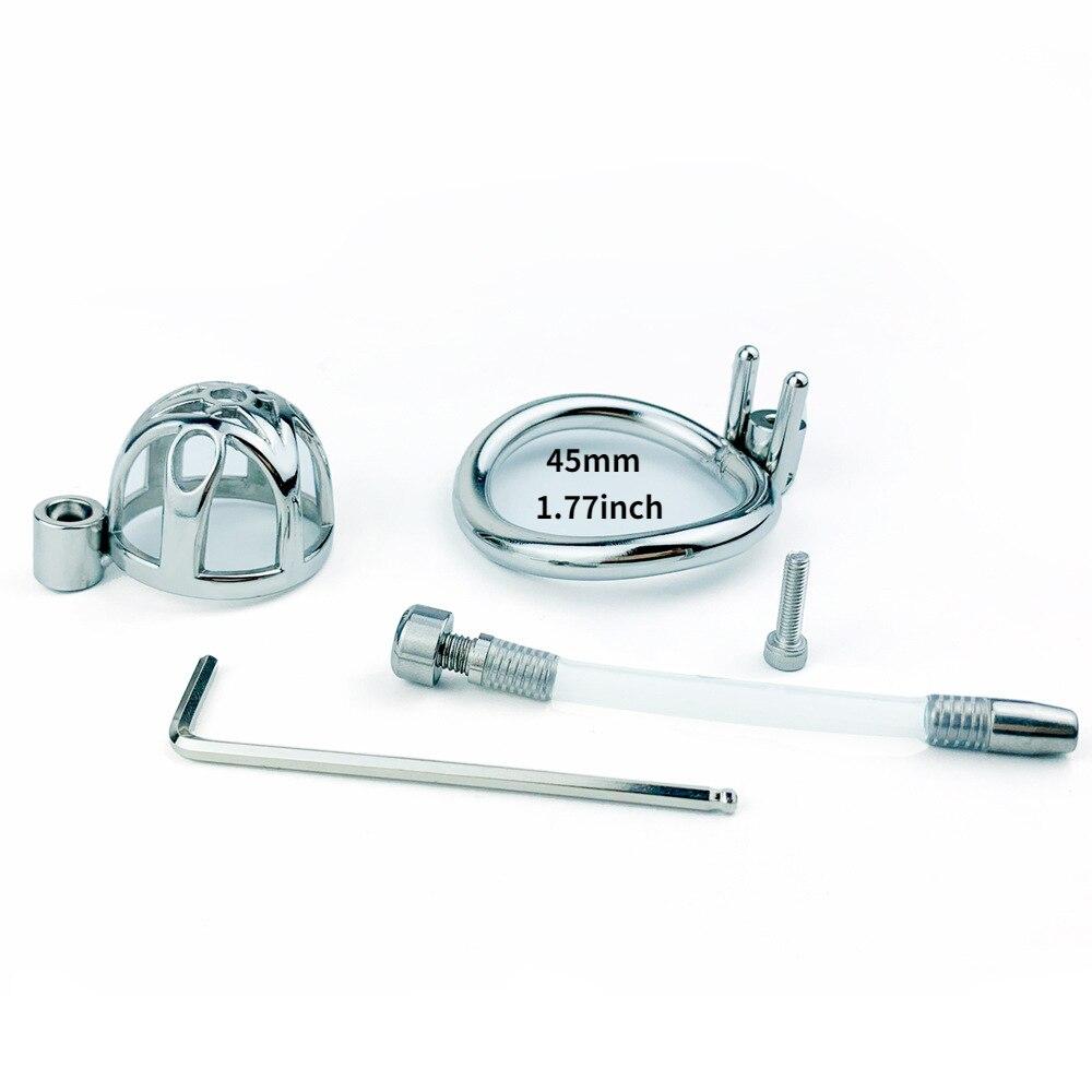 Men's Short Metal CB Lock Chastity Lock Lock Chastity Device   Sex Toys Slave Femdom BDSM Stainless Steel