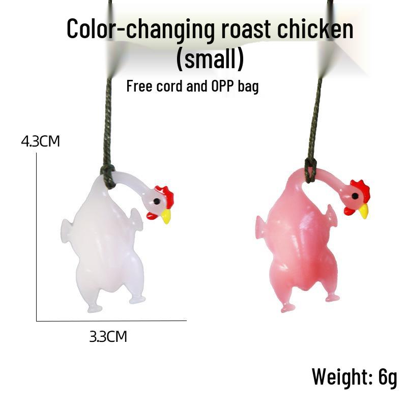 Color-Changing Roast Duck Pendant: Capybara Car-Mount Keychain Reacts To Light & UV Rays, Entertaining Novelty Item