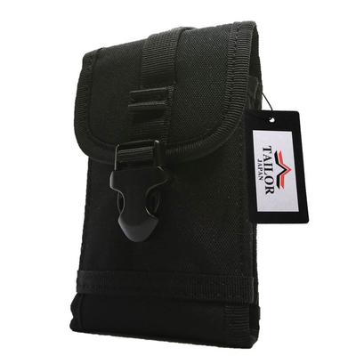 TAILOR JAPAN Smartphone Smartphone Compatível com Vários Estojos Compatíveis com Molle Militar, Bolsa, À Prova d'Água, Armazenamento, Tamanhos, Bolsa, (Preto)