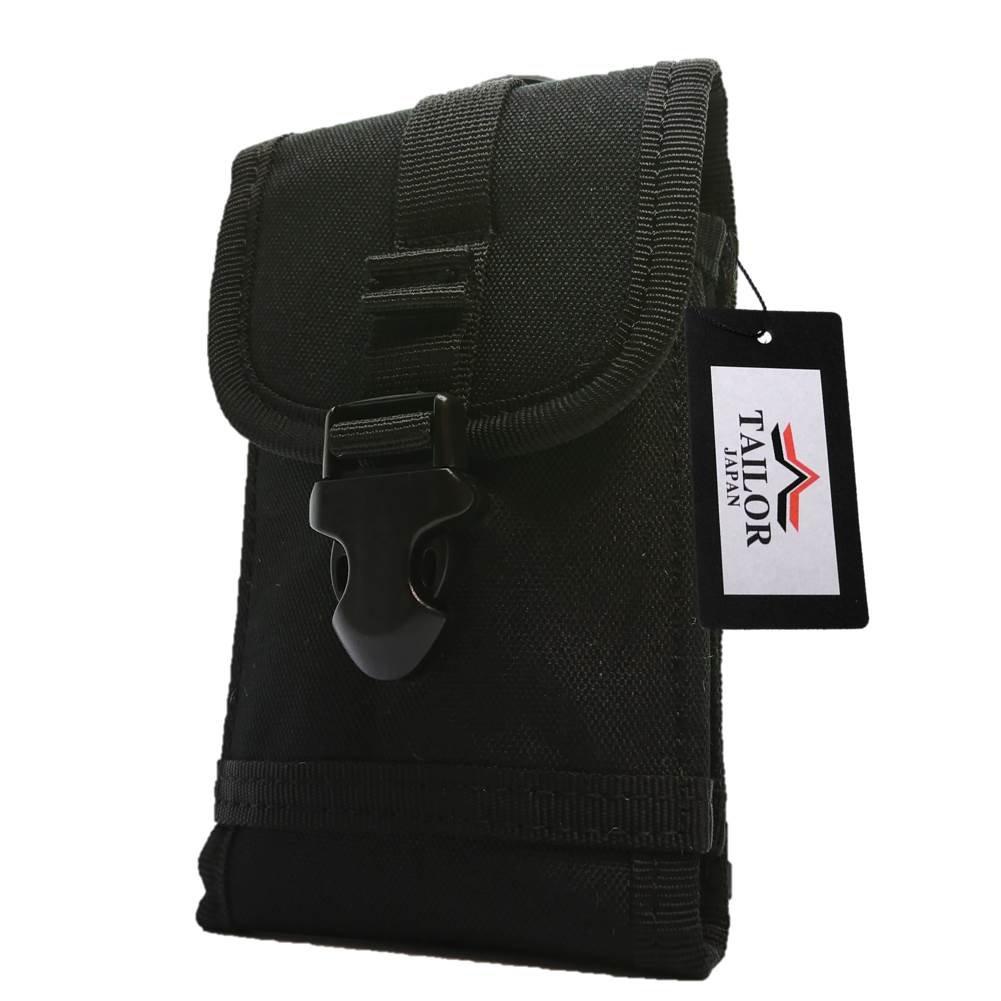 

TAILOR JAPAN Smartphone Smartphone Compatible with Various Military Molle Compatible Case, Pouch, Waterproof, Storage, Sizes, Pouch, (Black) чёрный