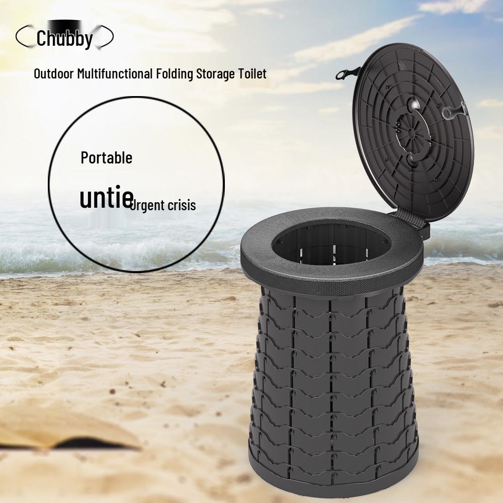 Portable Folding Emergency Toilet Commode for Car