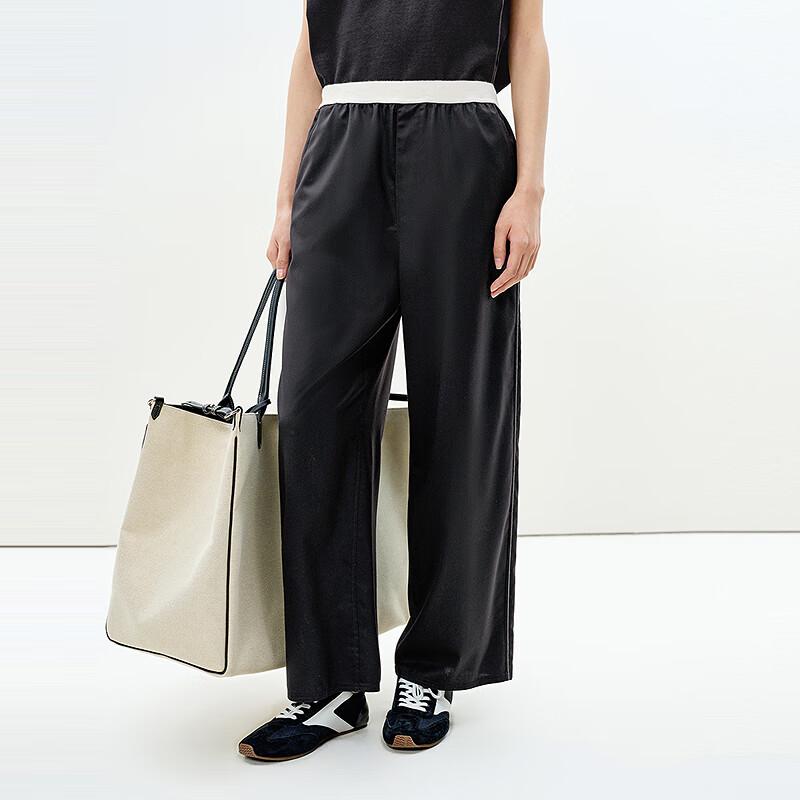 

LESS 2025 Summer Straight-Leg Cropped Wool Pants M
