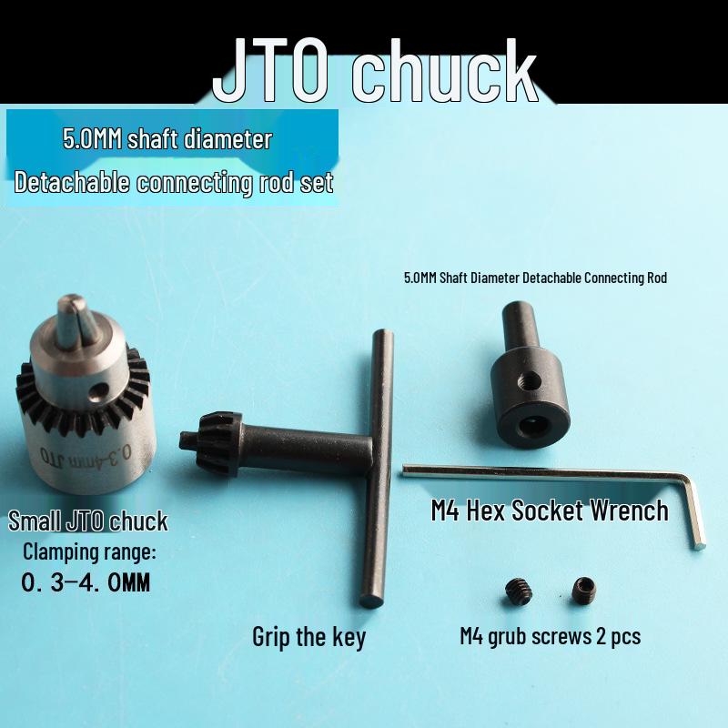 Trituratore Elettrico Mini & Mandrino per Trapano JT0: Accessorio di Precisione Fai da Te 0,3-4 mm
