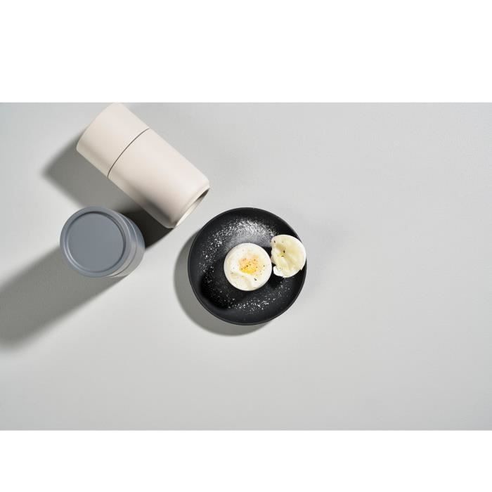 Coquetier silicone SINGLES - Zone Denmark - Noir - Base incurvée - Pour bruncher avec classe
