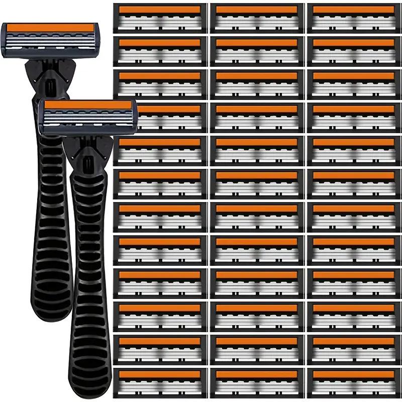 Durable 3-Layer Stainless Steel Safety Razor Blade for Easy Manual Hair Removal