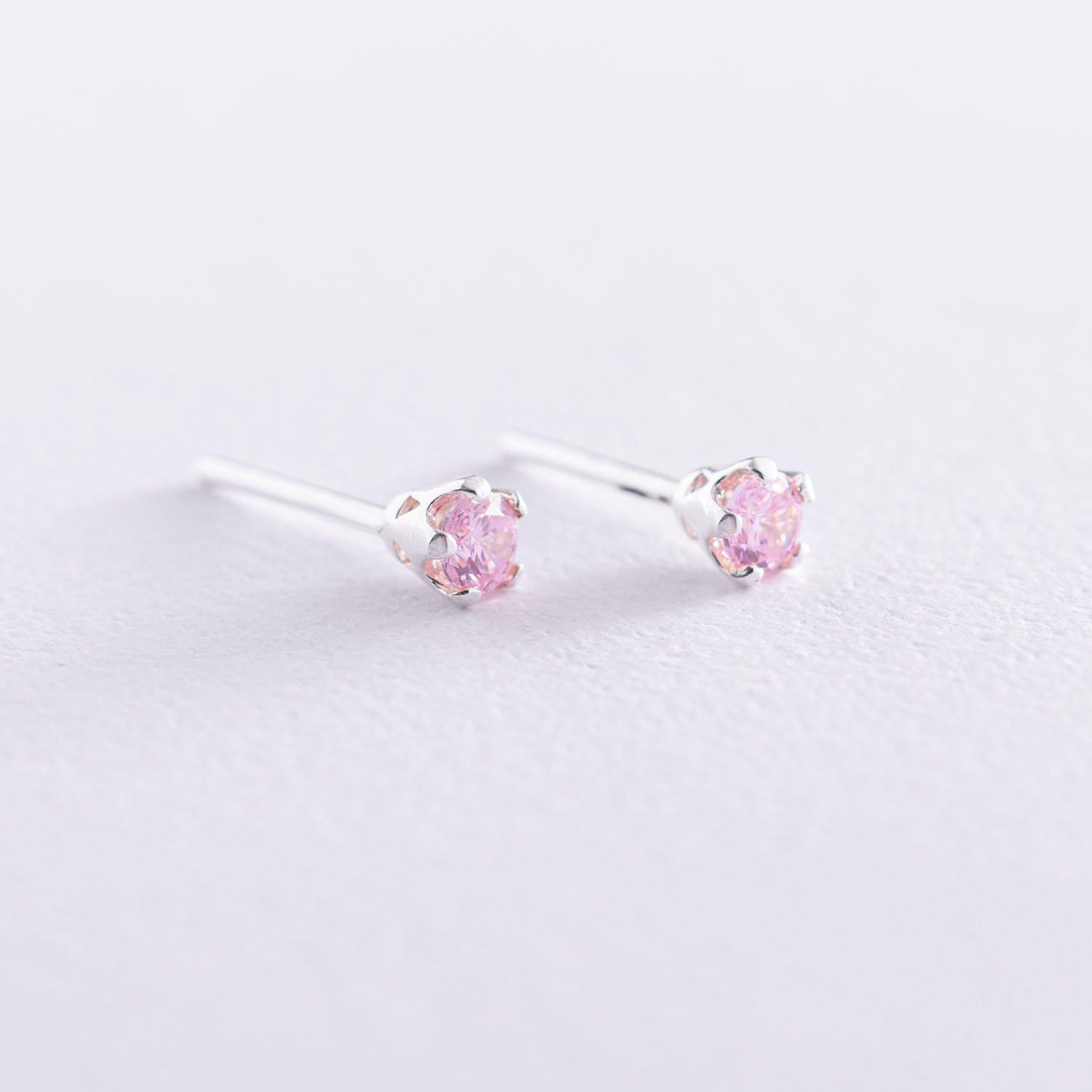 

Срібні сережки з фіанітами Oniks срібний