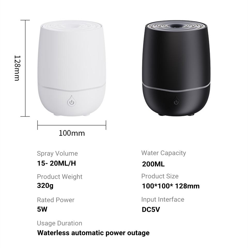 Umidificator de aer cu parfum de casă Difuzor de aromă Dispozitiv electric de aromă cu ultrasunete usb pentru ceață rece Fogger Difuzor de uleiuri esențiale pentru aromoterapie