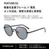 [PUKCLAR] Men's Sunglasses, UV400 Cut, Unisex, Lightweight Metal Frame, Silicone Nose Pads, TAC Lenses, for Commuting, Driving, and Outdoor