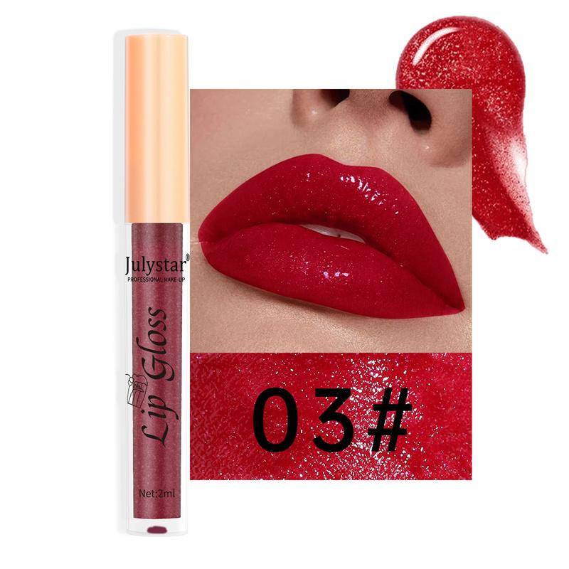 Makeup Lip 8 Color Pearl Lip Gloss Lip and Cheek Lipstick Easy Color Non-stick Cup Sexy Lip Glaze