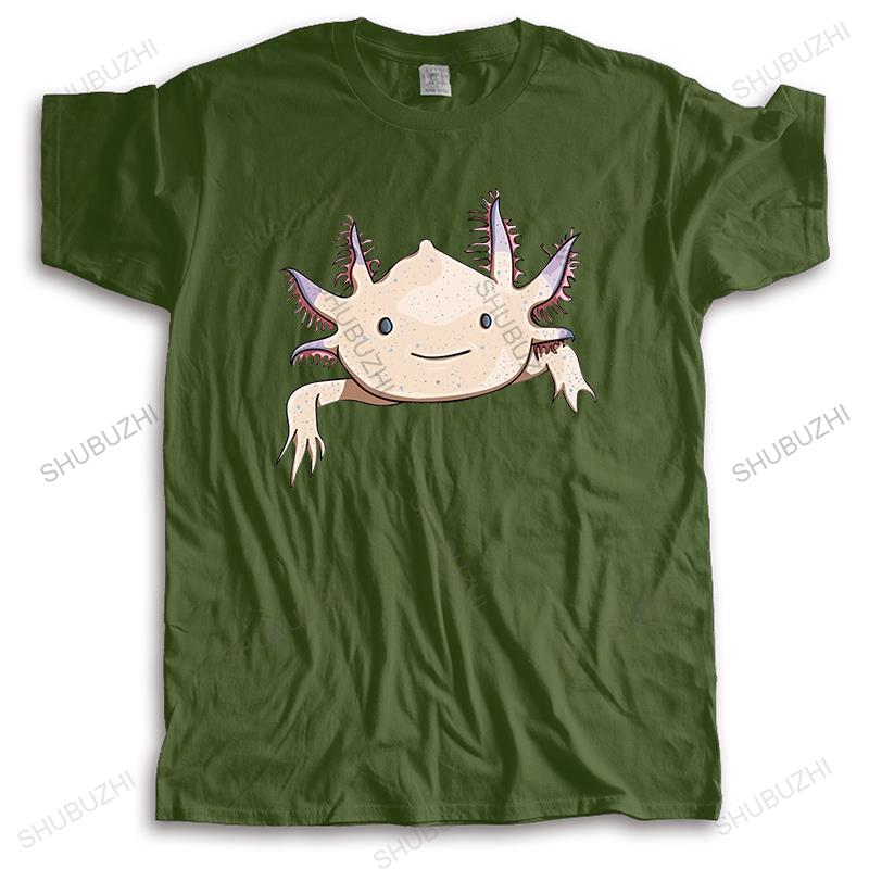 New Cotton Tees Fashion Tshirt Axolotl Friend Funny Cartoon Animal Print Unisex Summer Teeshirt Loose Cool Top Printing Tees