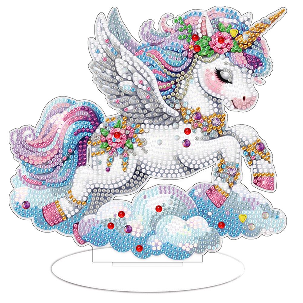 Single-Side Table Top Diamond Painting Ornament Kits Snail Unicorn Dragon 5D DIY Diamond Art Tabletop Decorations for Home Decor