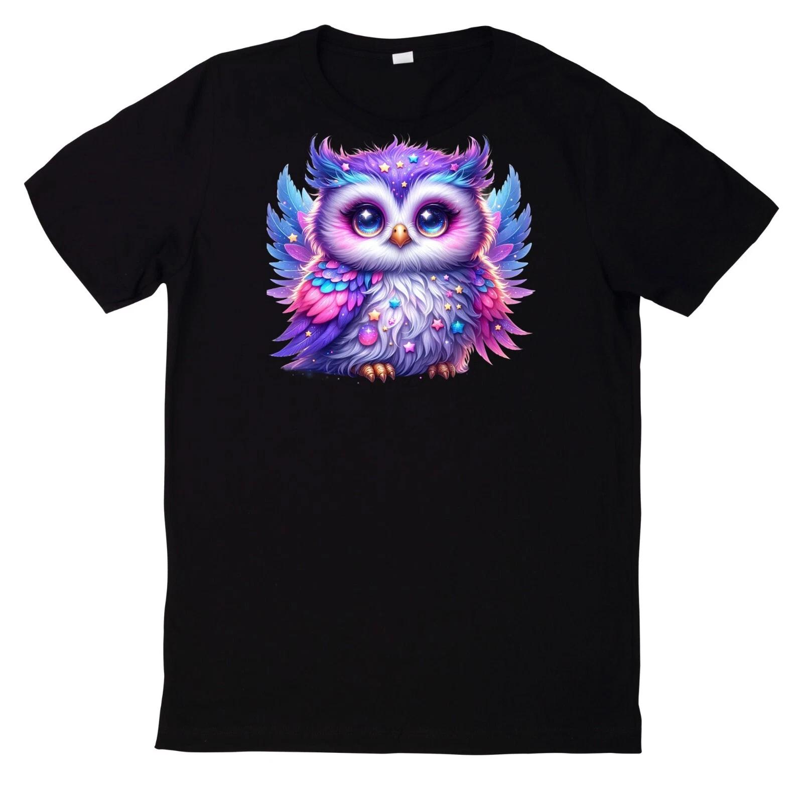 T-Shirt Niedliche Glitzernde süße Eule XXL