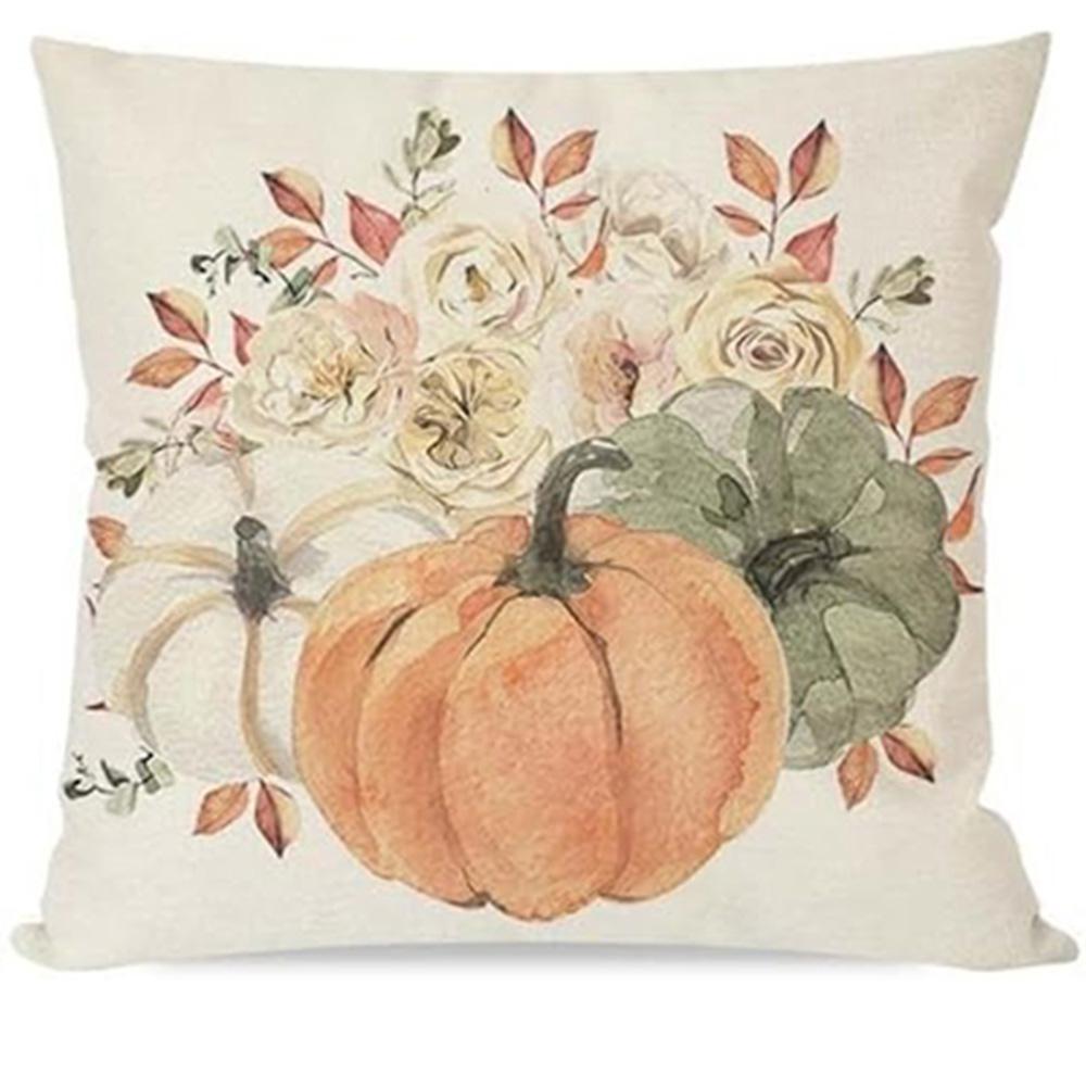 

Fall-Inspired Pumpkin and Floral Patterned Pillow Covers: Hello Pumpkin & Hello Fall Sofa cushion cover, home room decoration 16x16Inch