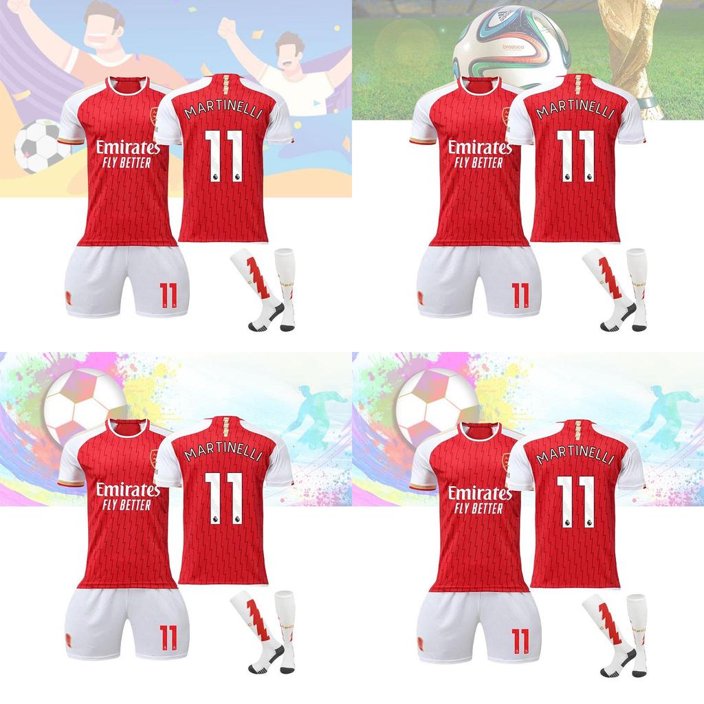 Koszulka Domowa Arsenal 2023-24 Koszulka Piłkarska Odzież Sportowa Tkanina Poliestrowa Rozmiary Dziecięce i Dla Dorosłych