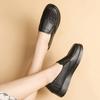 Soft-Sole Mom Shoes - Fall Flat Slip-On Leather Shoes Genuine Leather Middle-Aged & Elderly Women's Shoes Anti-Slip Plus Size