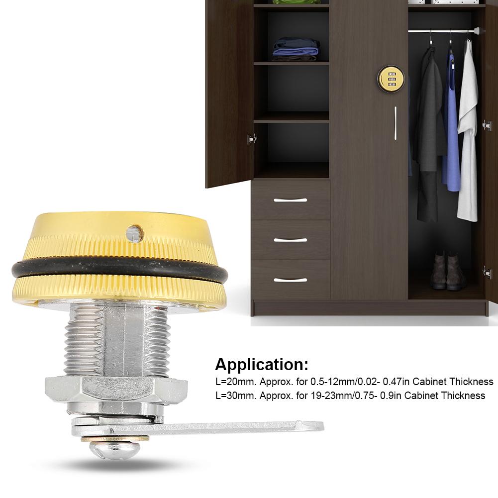 Mechanical Code 3?Digit Password Mailbox Cabinet Lock Zinc Alloy