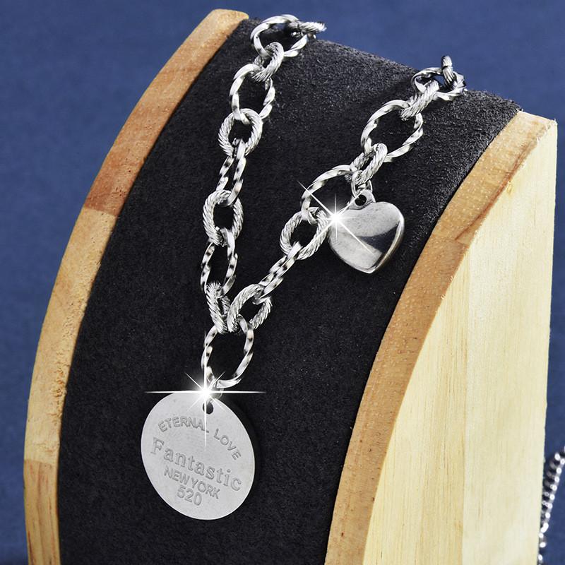 Titanium 18k Trendy Steel Chunky Chain Necklace With Distinctive Geometric Shapes For Men And Women